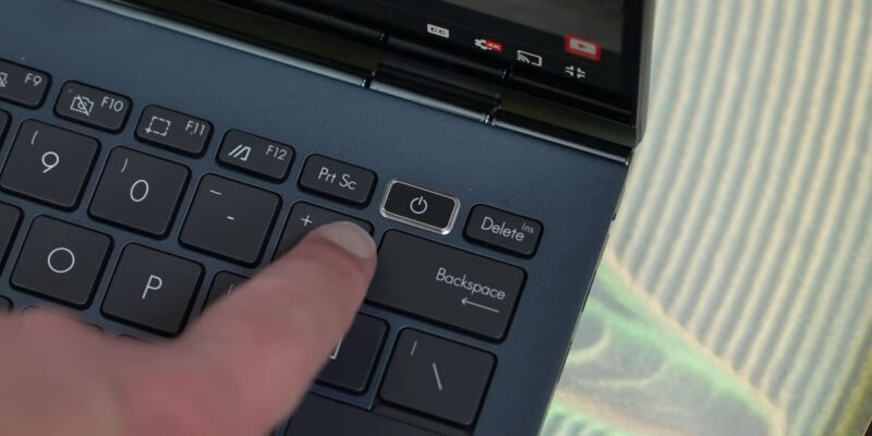 ZenBook S power button finger
